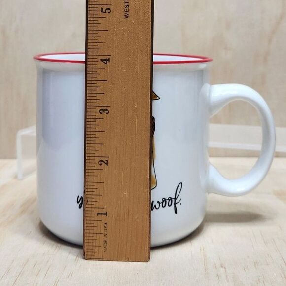 Prima Design Mug You Had Me At Woof White Red Cup Dog in Scarf - Picture 7 of 8